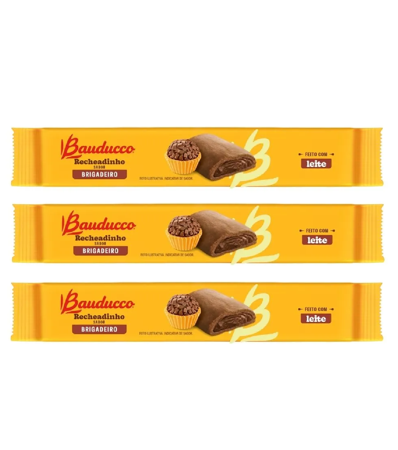 Bauducco Biscoito Recheadinho Brigadeiro (3x104g)